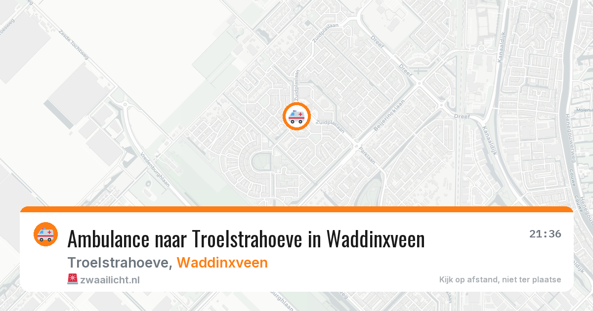 Ambulance naar Troelstrahoeve in Waddinxveen — 31 jul 2026
