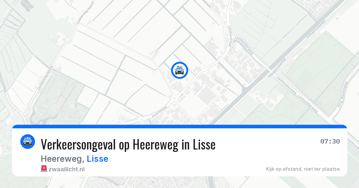 Verkeersongeval op Heereweg in Lisse — 4 aug 2026