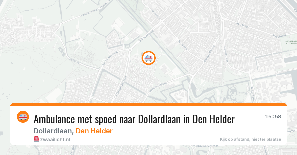 Ambulance met spoed naar Dollardlaan in Den Helder — 5 jun 2026