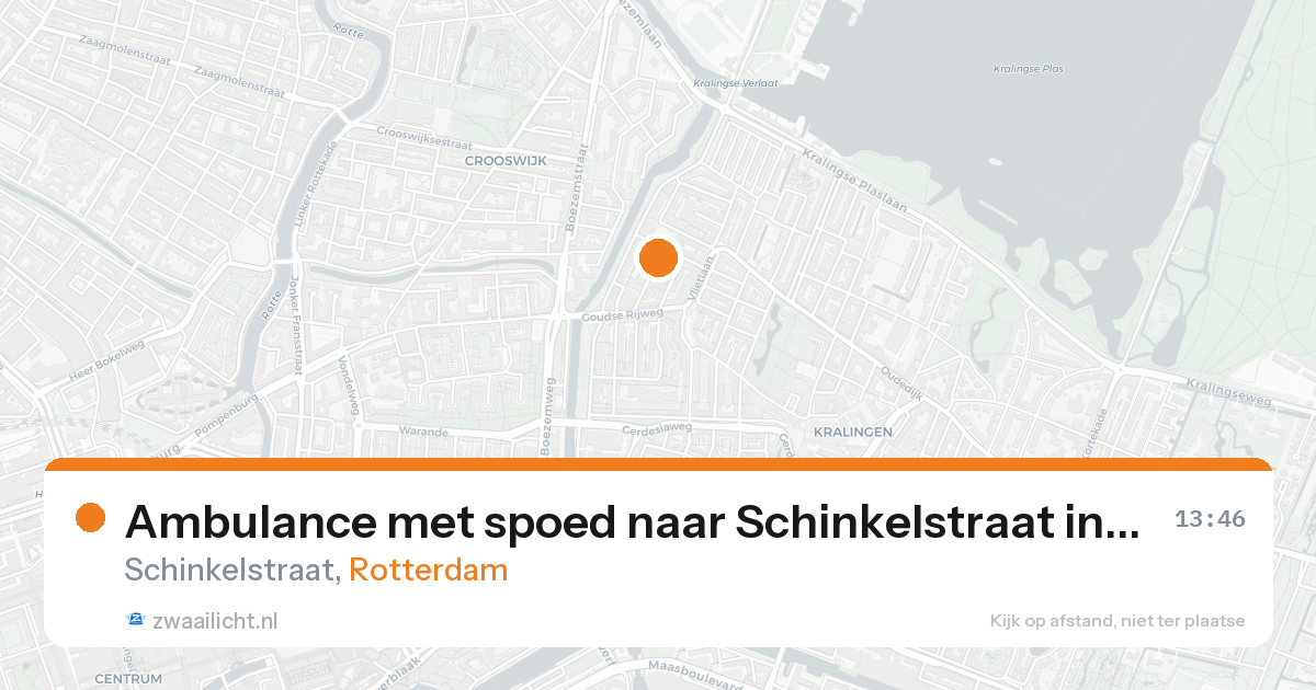Ambulance met spoed naar Schinkelstraat in Rotterdam — 19 aug 2026