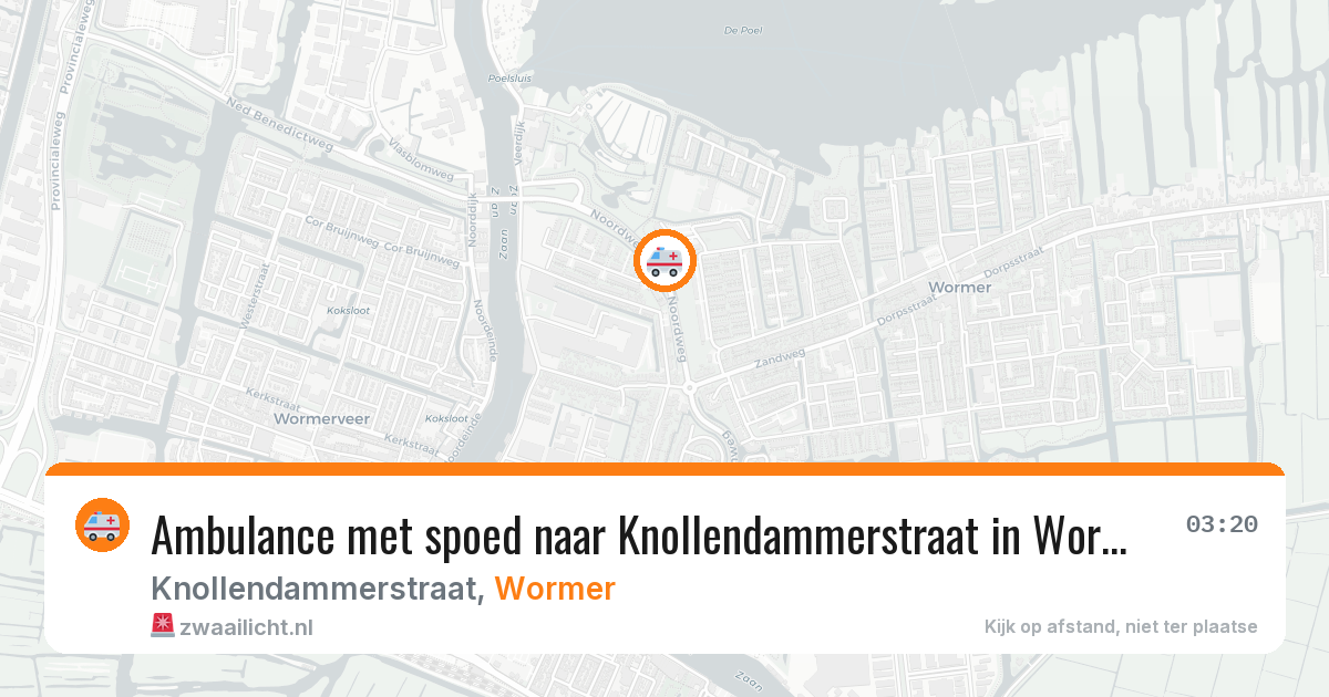 Ambulance met spoed naar Knollendammerstraat in Wormer — 25 jul 2026
