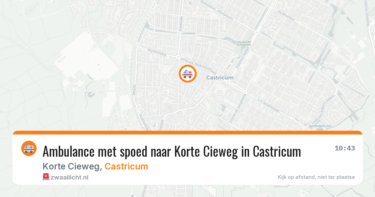 Ambulance met spoed naar Korte Cieweg in Castricum — 11 aug 2026