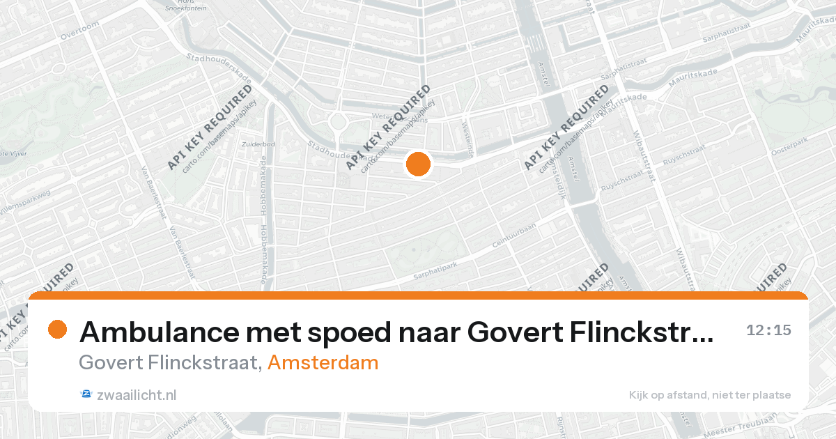 Ambulance met spoed naar Govert Flinckstraat in Amsterdam — 26 aug 2026
