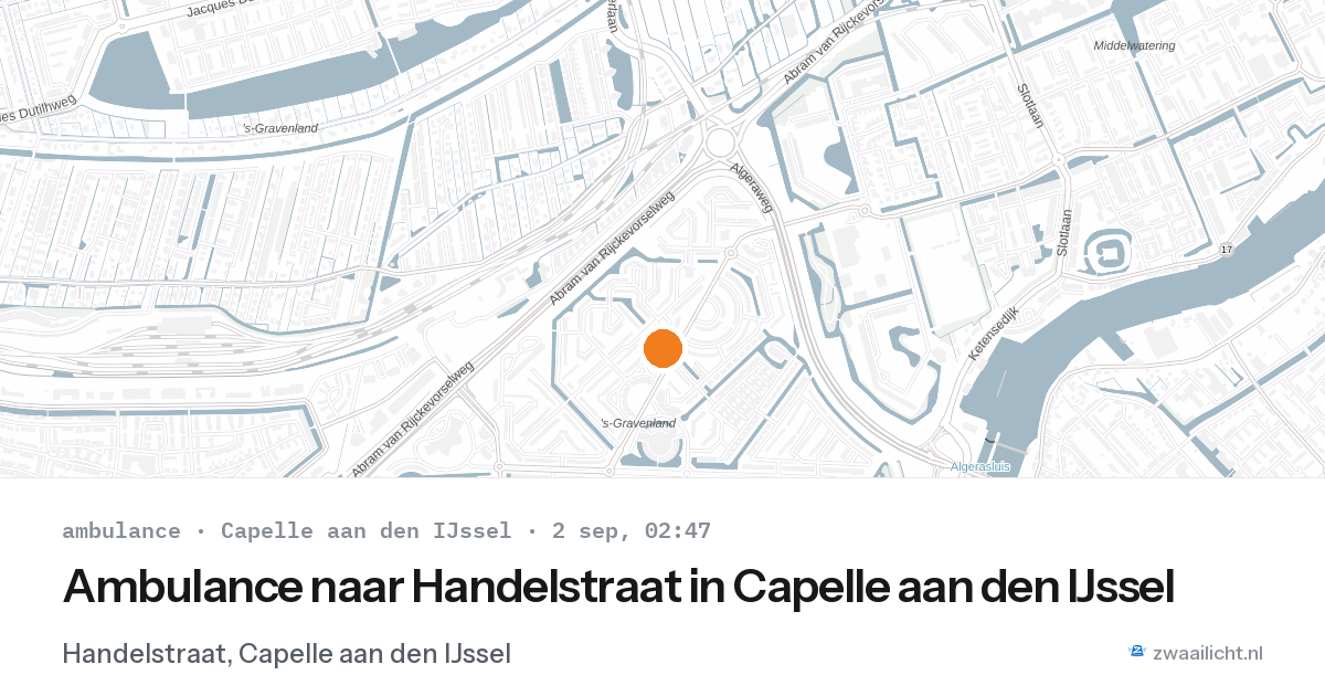 Ambulance naar Handelstraat in Capelle aan den IJssel — 2 sep 2026