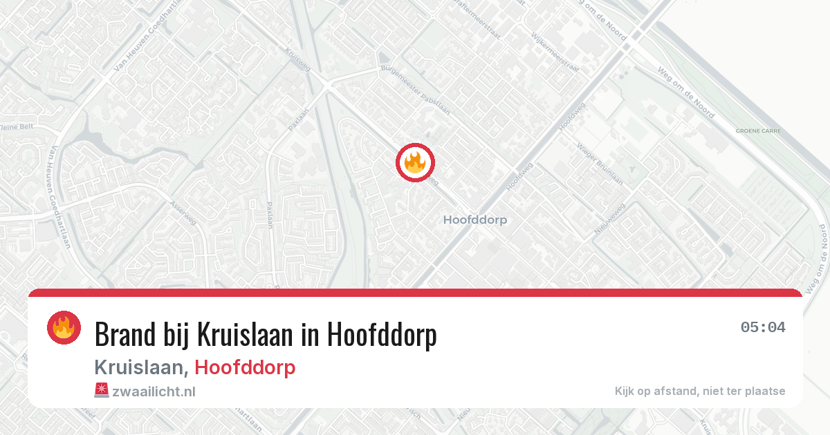 Brand bij Kruislaan in Hoofddorp — 22 mei 2026