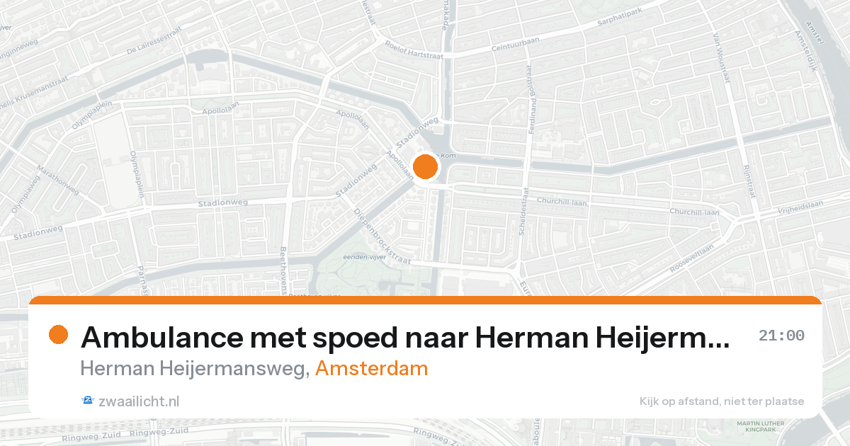 Ambulance met spoed naar Herman Heijermansweg in Amsterdam — 21 aug 2026