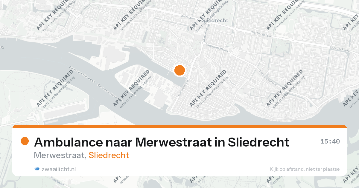 Ambulance naar Merwestraat in Sliedrecht — 26 aug 2026