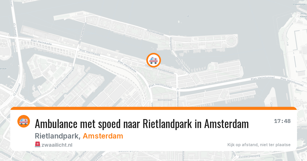 Ambulance met spoed naar Rietlandpark in Amsterdam — 30 mei 2026