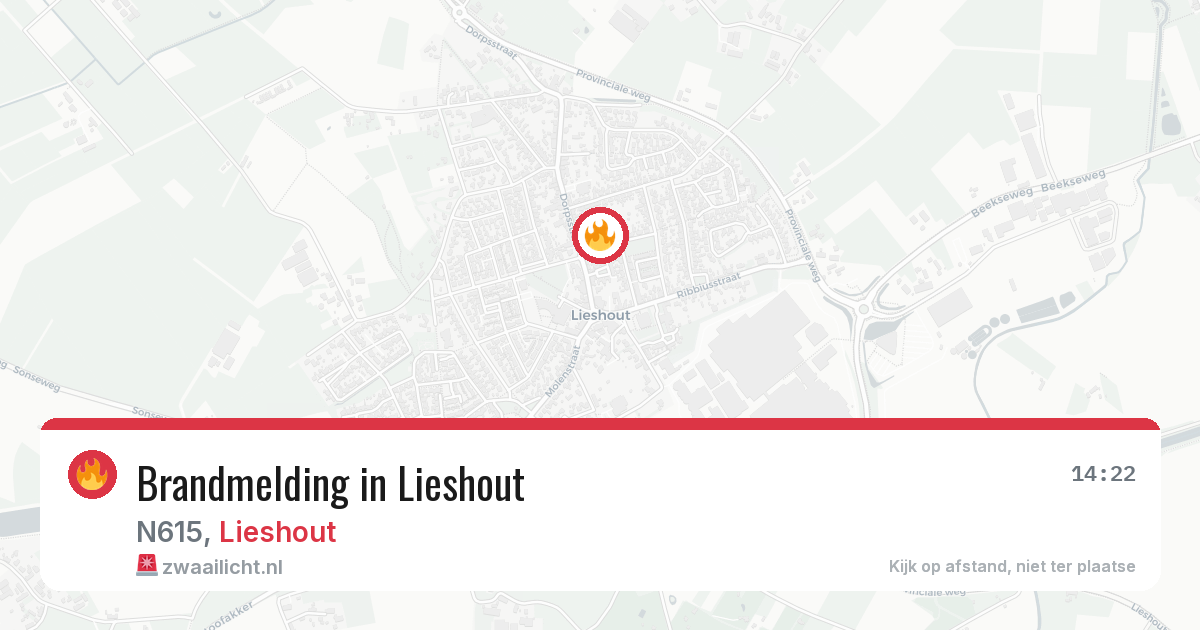 Brandmelding in Lieshout — 4 jun 2026