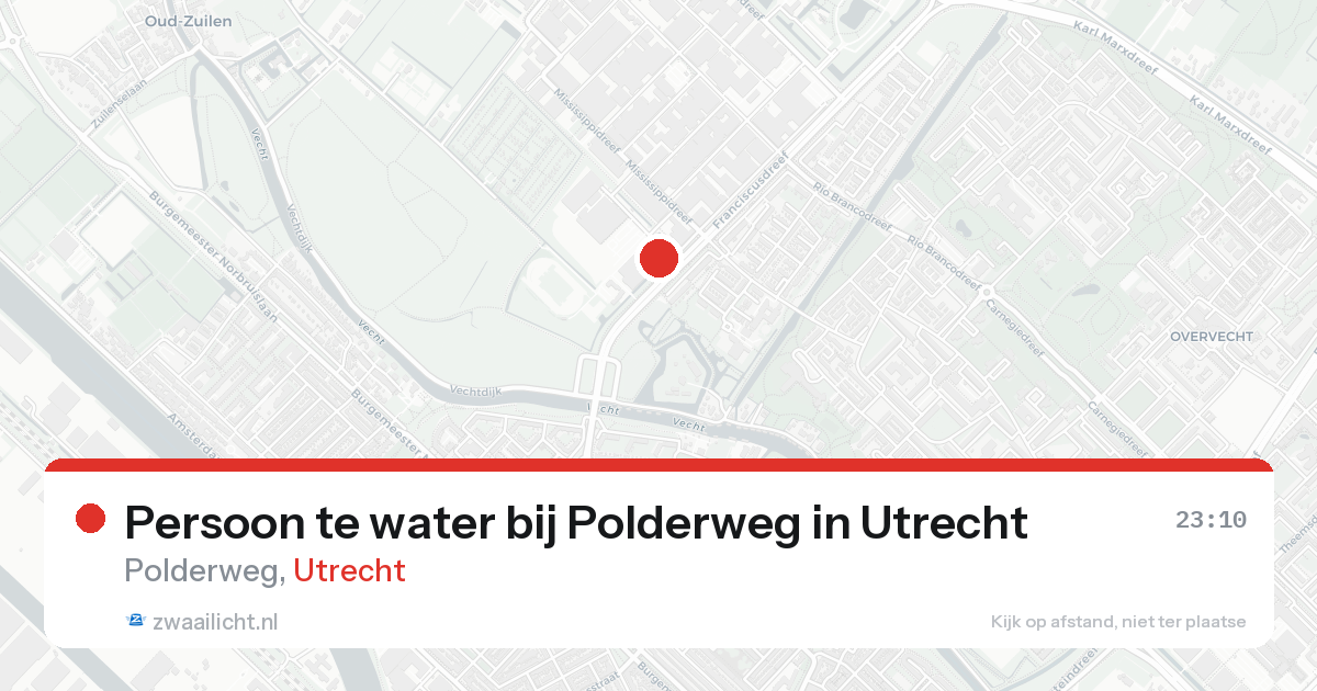Persoon te water bij Polderweg in Utrecht — 15 aug 2026