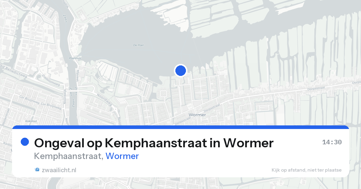 Ongeval op Kemphaanstraat in Wormer — 21 aug 2026