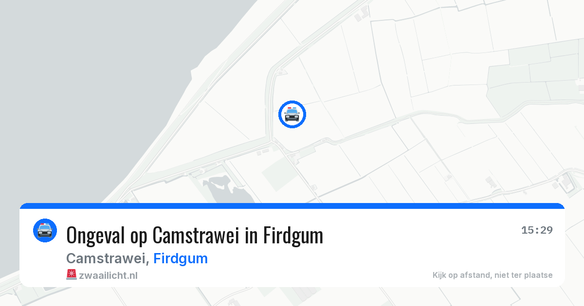 Ongeval op Camstrawei in Firdgum — 6 apr 2026
