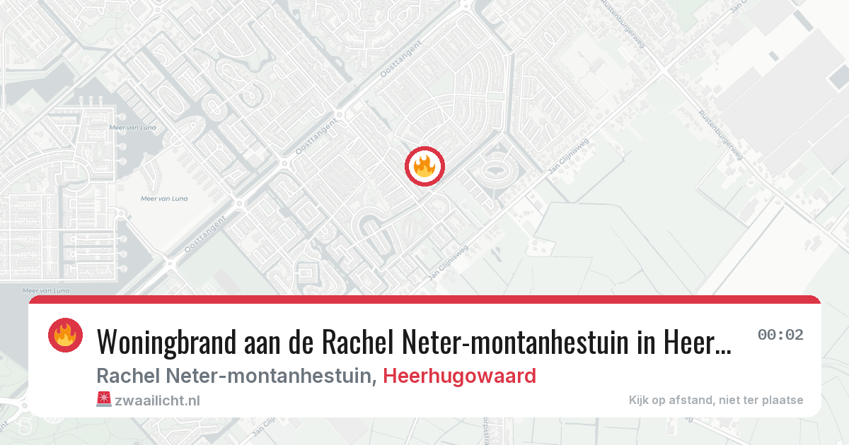 Woningbrand aan de Rachel Neter-montanhestuin in Heerhugowaard — 24 mrt 2026
