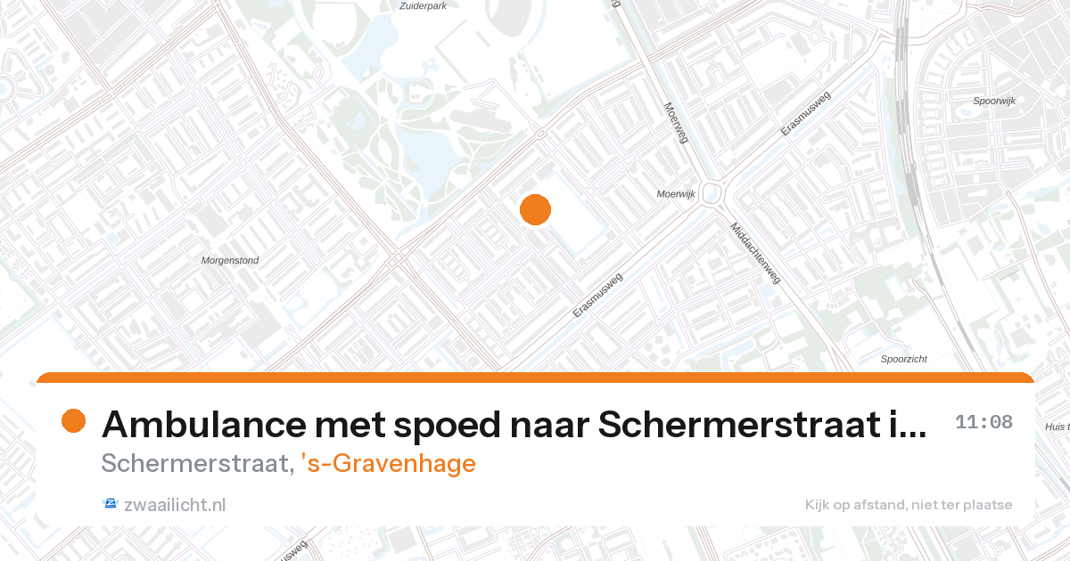 Ambulance met spoed naar Schermerstraat in 's-Gravenhage — 27 aug 2026