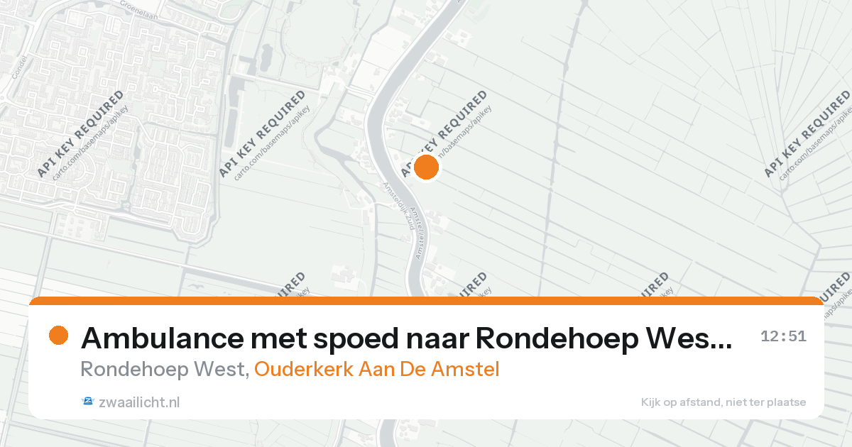 Ambulance met spoed naar Rondehoep West in Ouderkerk Aan De Amstel — 26 aug 2026