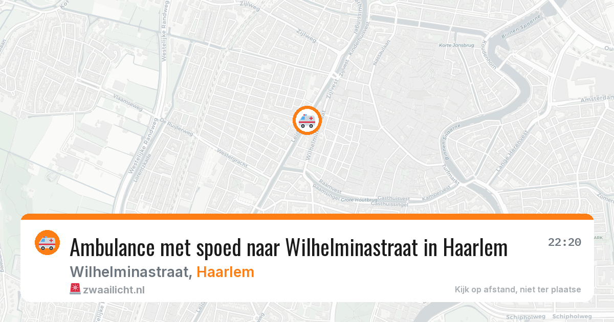 Ambulance met spoed naar Wilhelminastraat in Haarlem — 13 jul 2026
