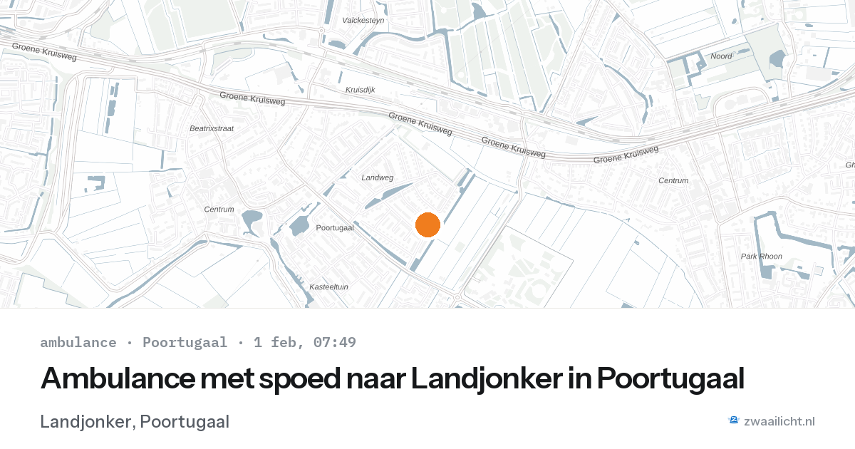 Ambulance met spoed naar Landjonker in Poortugaal — 1 feb 2026