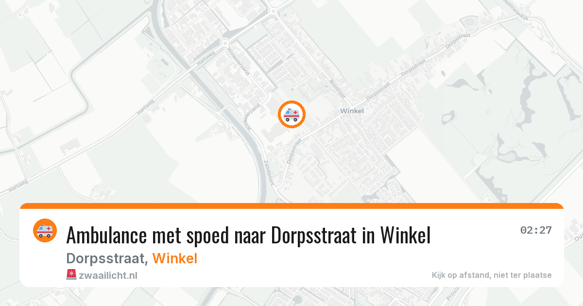 Ambulance met spoed naar Dorpsstraat in Winkel — 28 mei 2026