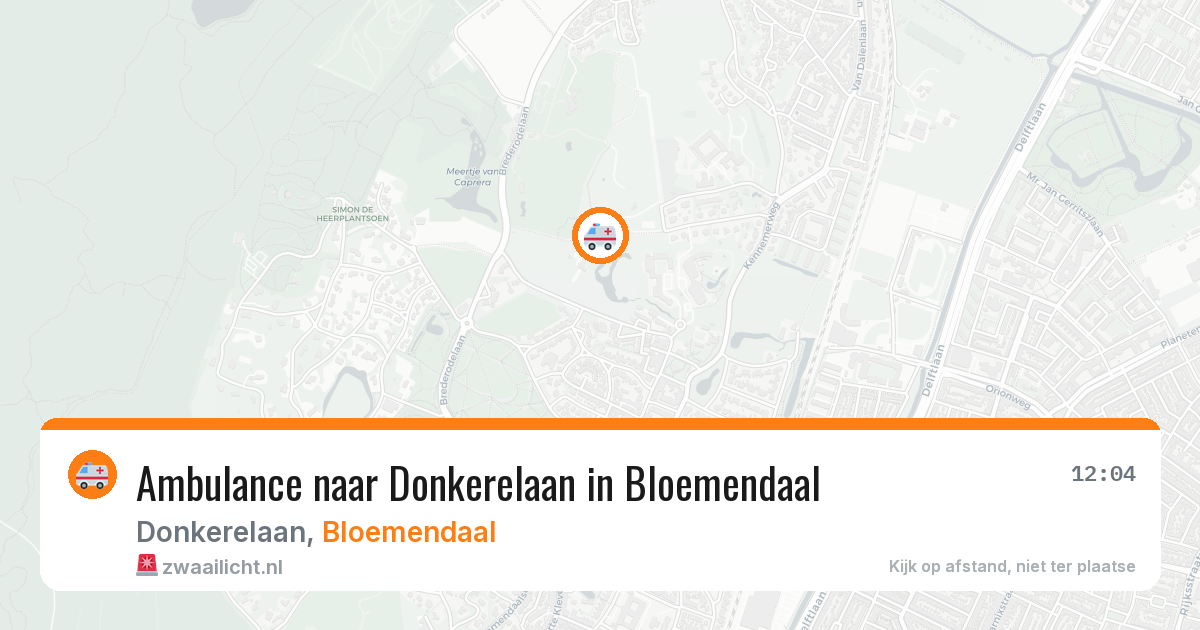 Ambulance naar Donkerelaan in Bloemendaal — 5 mei 2026
