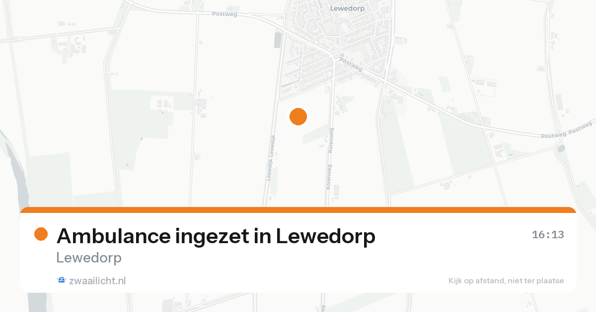 Ambulance ingezet in Lewedorp — 16 aug 2026