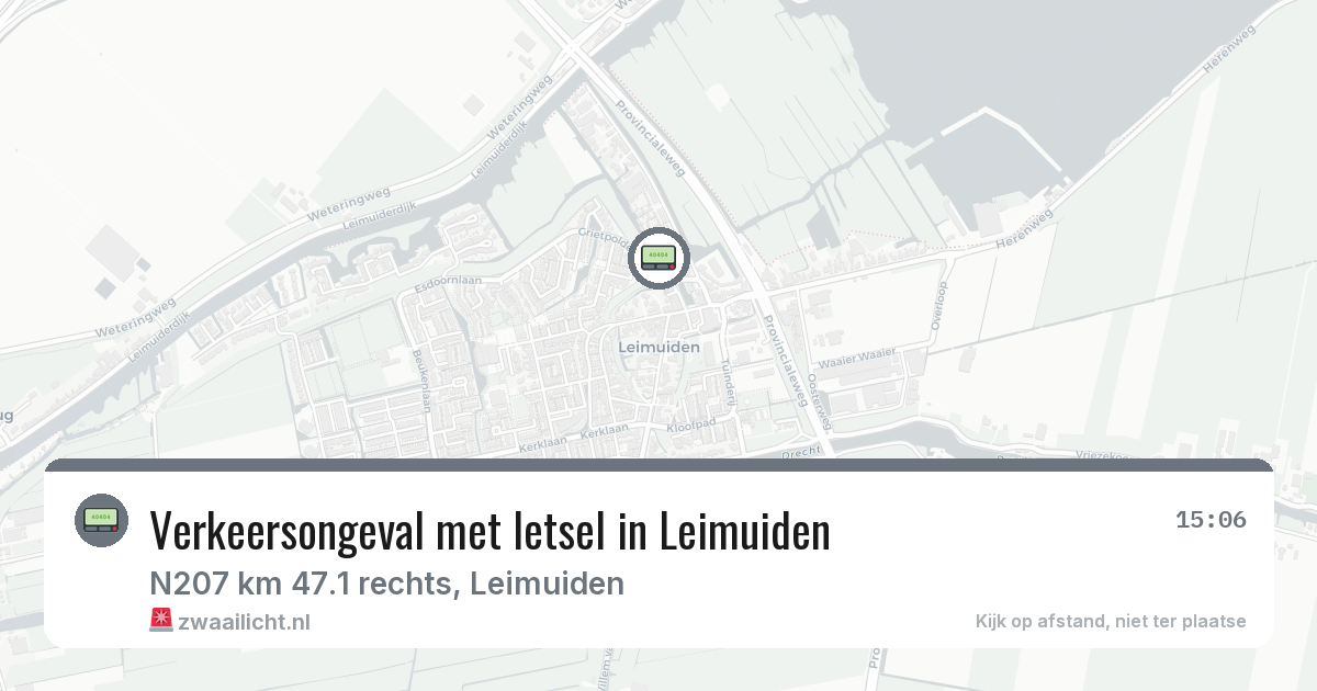 Verkeersongeval met letsel in Leimuiden — 14 feb 2026