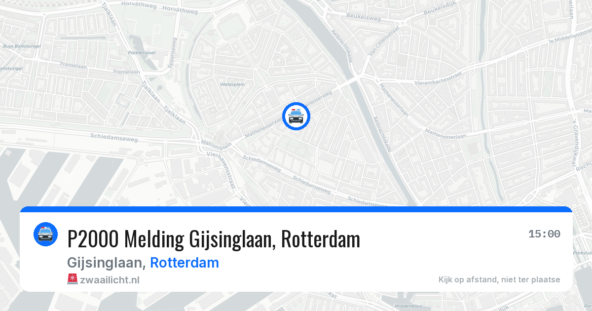 P2000 Melding Gijsinglaan, Rotterdam — 8 jul 2026