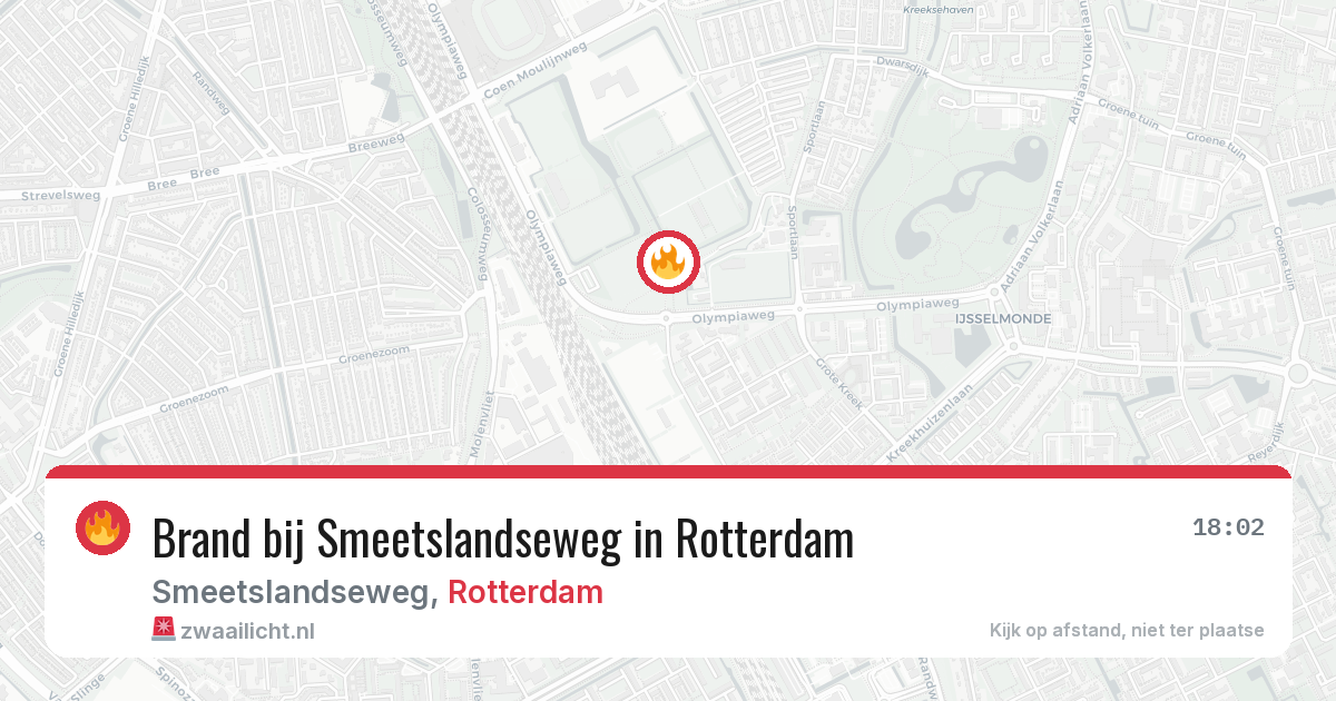 Brand bij Smeetslandseweg in Rotterdam — 15 jun 2026