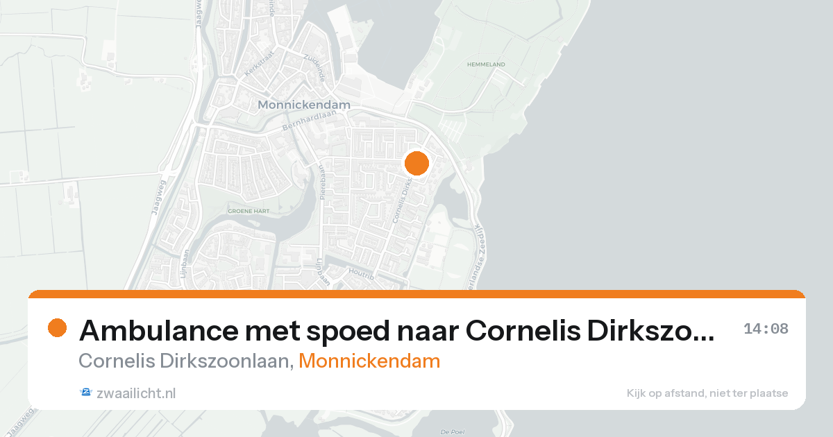 Ambulance met spoed naar Cornelis Dirkszoonlaan in Monnickendam — 2 jun 2026