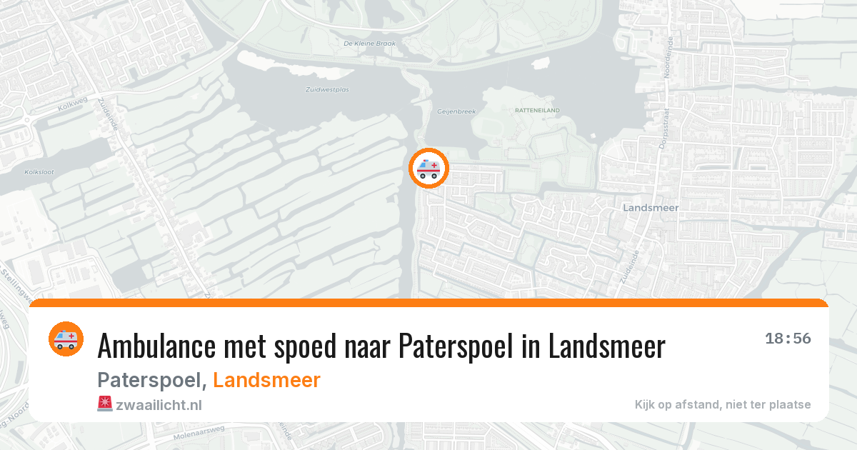 Ambulance met spoed naar Paterspoel in Landsmeer — 11 jul 2026