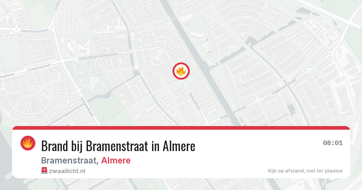 Brand bij Bramenstraat in Almere — 28 jun 2026