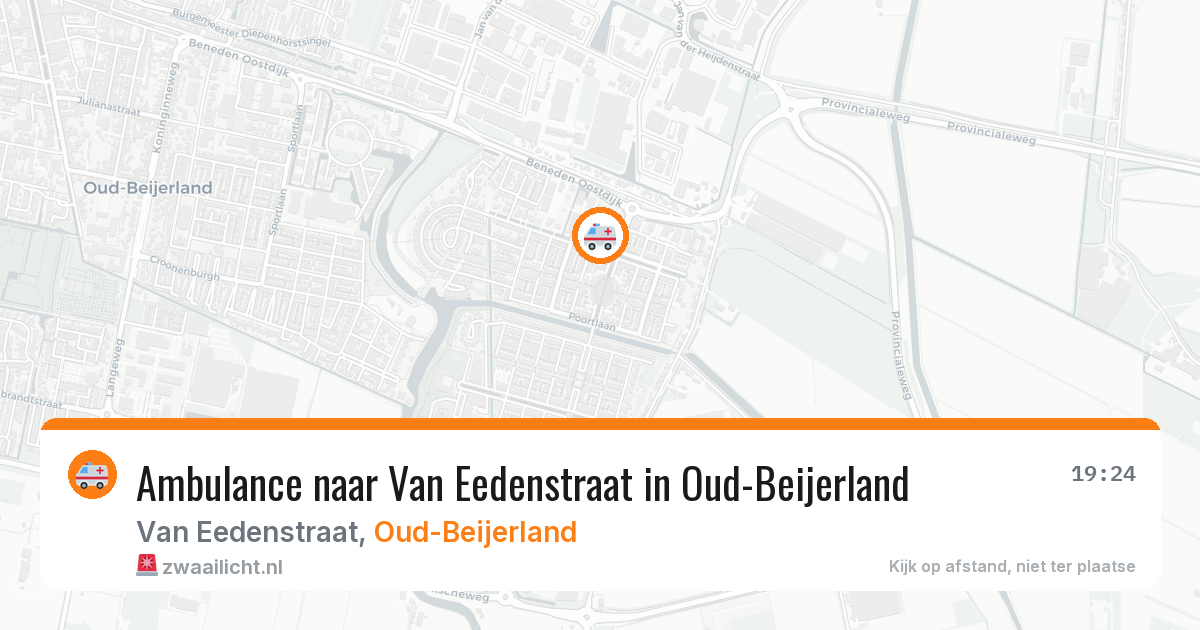 Ambulance naar Van Eedenstraat in Oud-Beijerland — 22 mei 2026