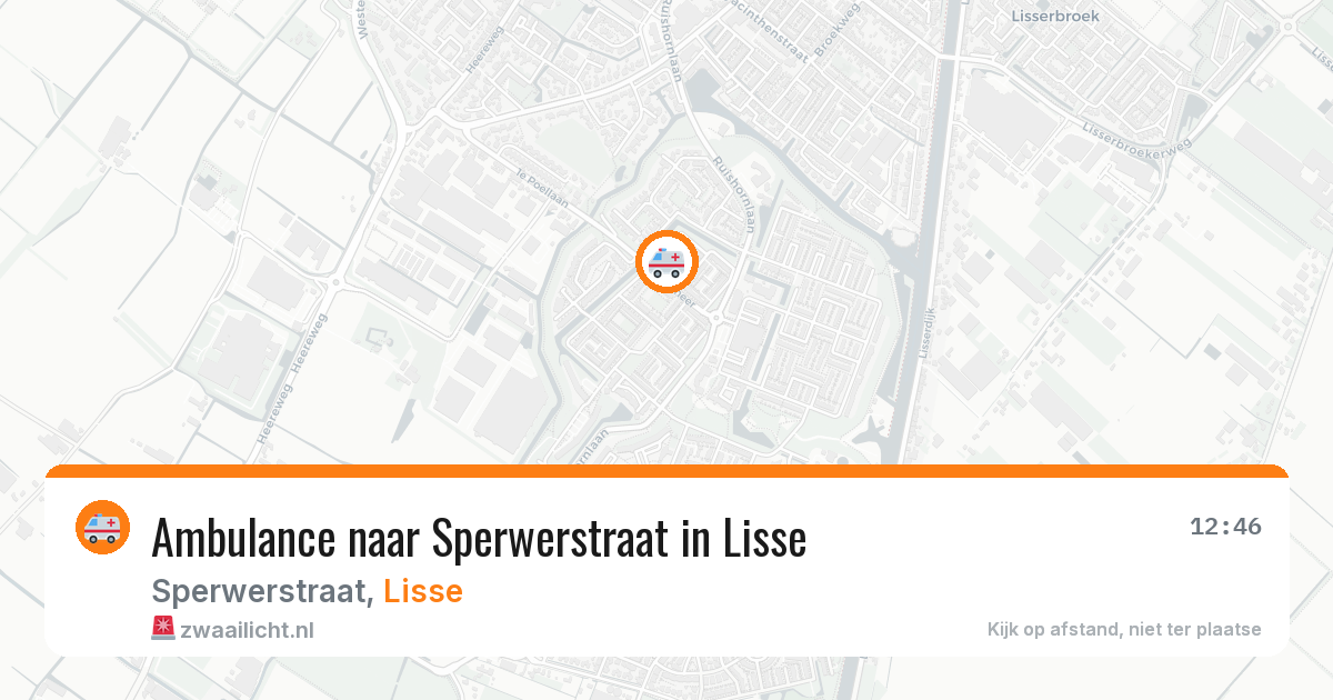 Ambulance naar Sperwerstraat in Lisse — 3 jul 2026
