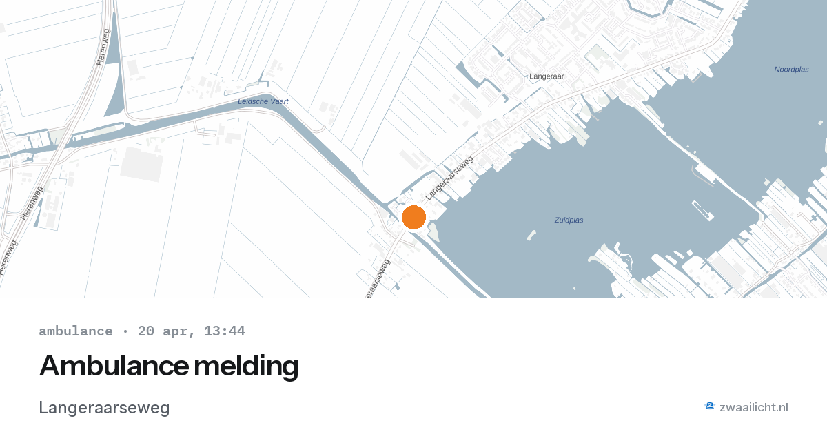 Ambulance melding — 20 apr 2026
