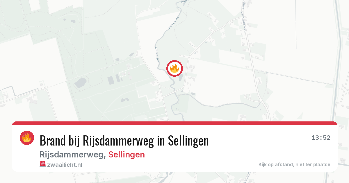 Brand bij Rijsdammerweg in Sellingen — 3 mei 2026