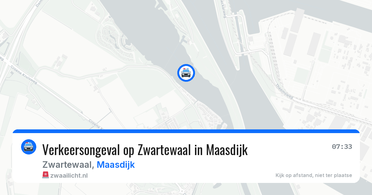 Verkeersongeval op Zwartewaal in Maasdijk — 1 jul 2026