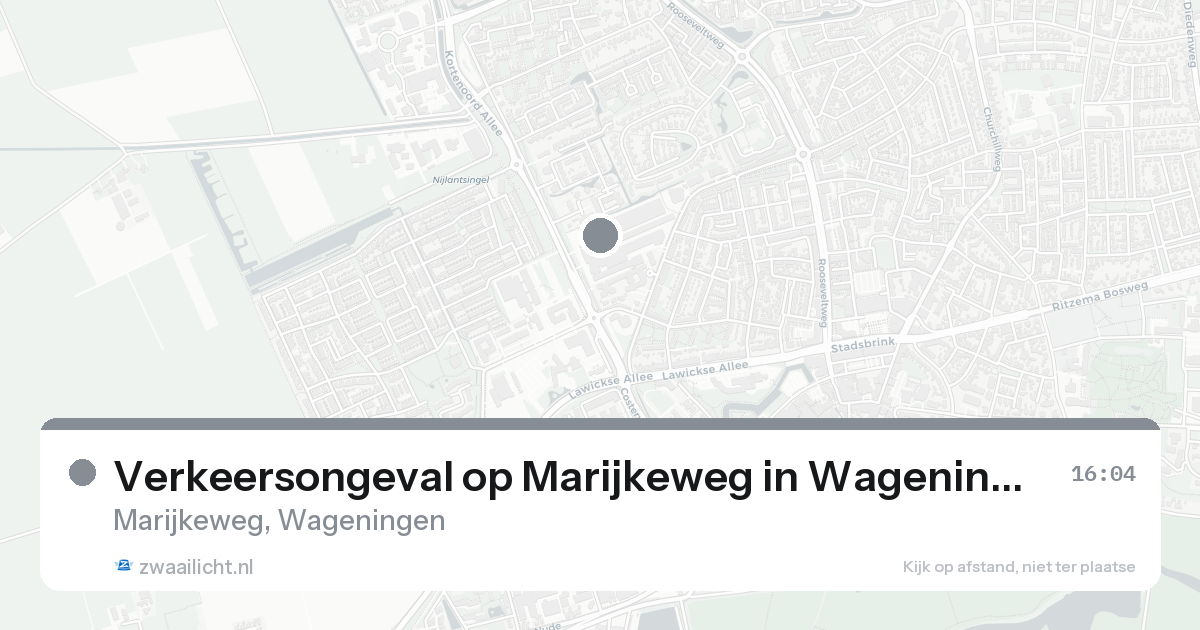 Verkeersongeval op Marijkeweg in Wageningen — 14 jun 2026
