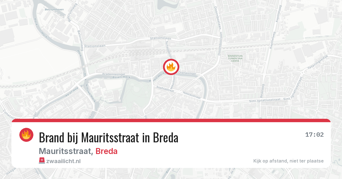 Brand bij Mauritsstraat in Breda — 4 apr 2026