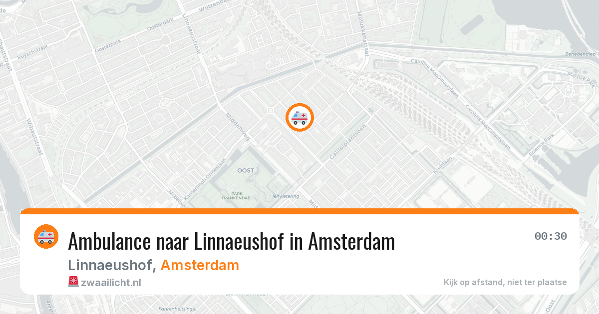 Ambulance naar Linnaeushof in Amsterdam — 20 mrt 2026