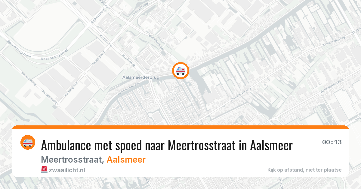 Ambulance met spoed naar Meertrosstraat in Aalsmeer — 6 jul 2026