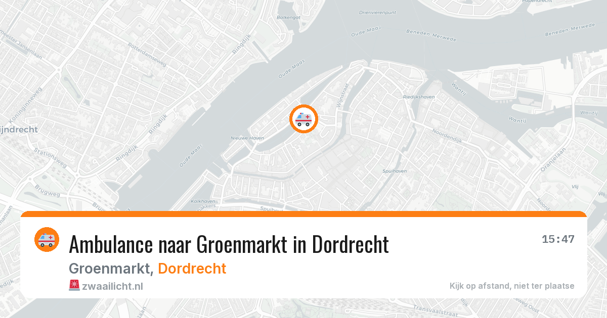 Ambulance naar Groenmarkt in Dordrecht — 12 aug 2026