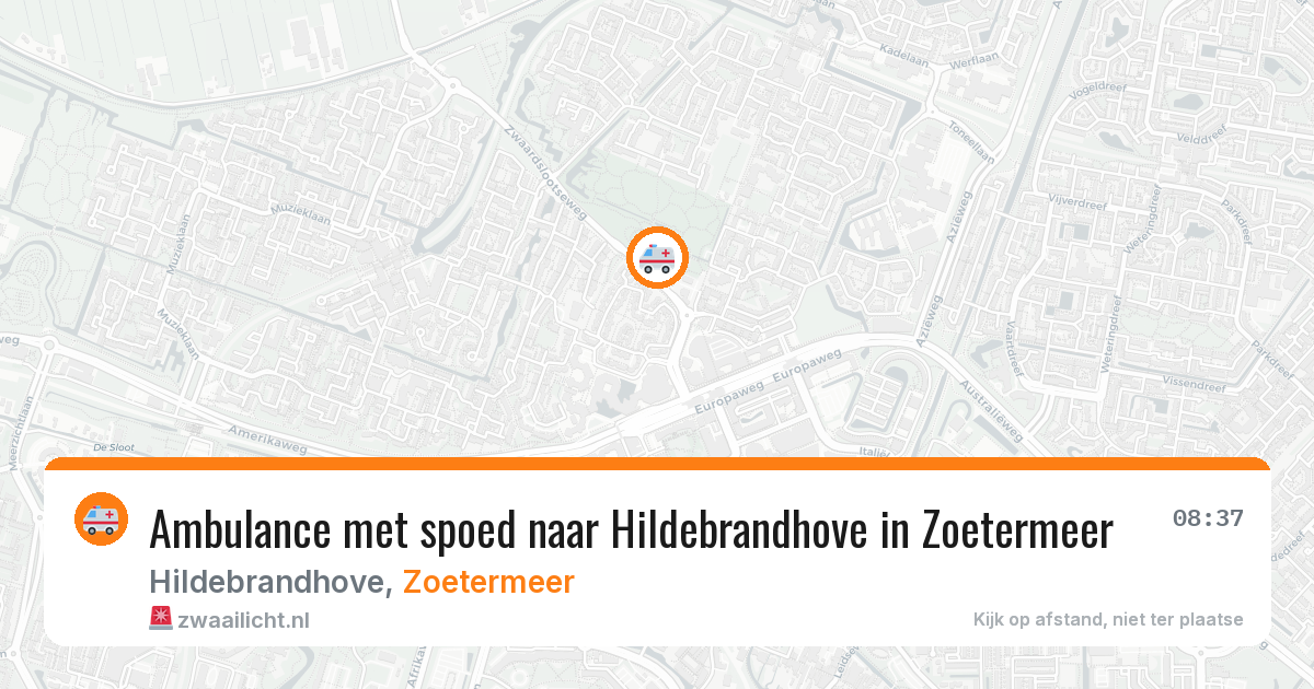 Ambulance met spoed naar Hildebrandhove in Zoetermeer — 16 apr 2026