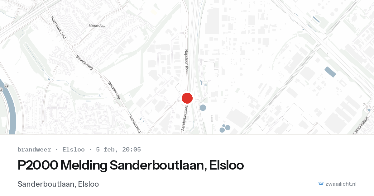 P2000 Melding Sanderboutlaan, Elsloo — 5 feb 2026