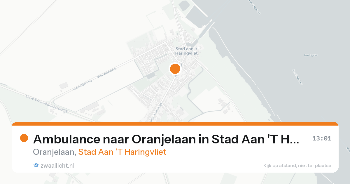 Ambulance naar Oranjelaan in Stad Aan 'T Haringvliet — 4 apr 2026