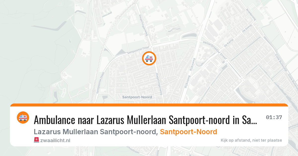 Ambulance naar Lazarus Mullerlaan Santpoort-noord in Santpoort-Noord — 9 jul 2026