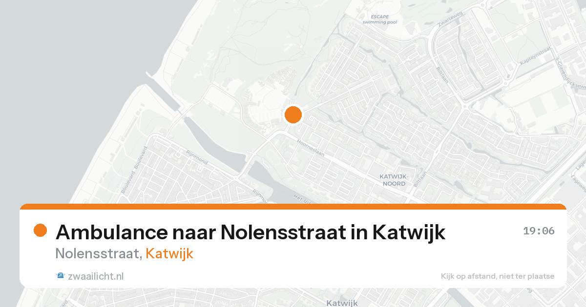Ambulance naar Nolensstraat in Katwijk — 20 aug 2026