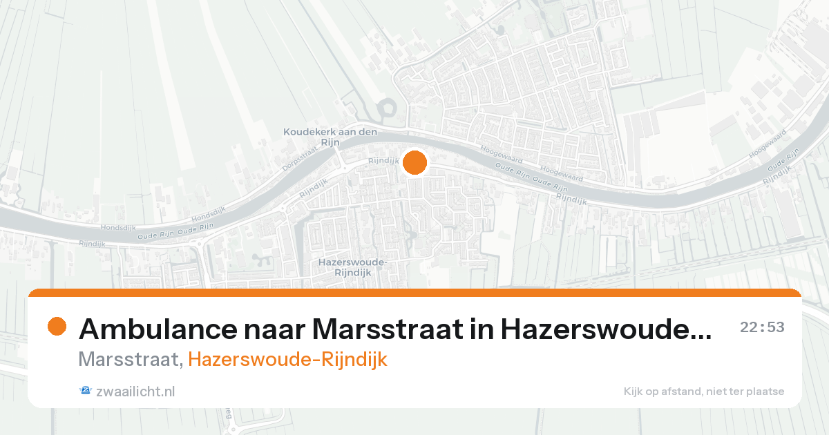 Ambulance naar Marsstraat in Hazerswoude-Rijndijk — 16 aug 2026
