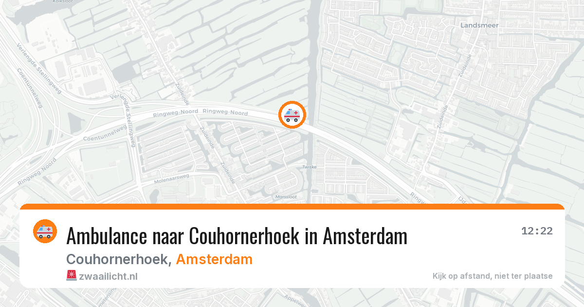 Ambulance naar Couhornerhoek in Amsterdam — 16 mrt 2026