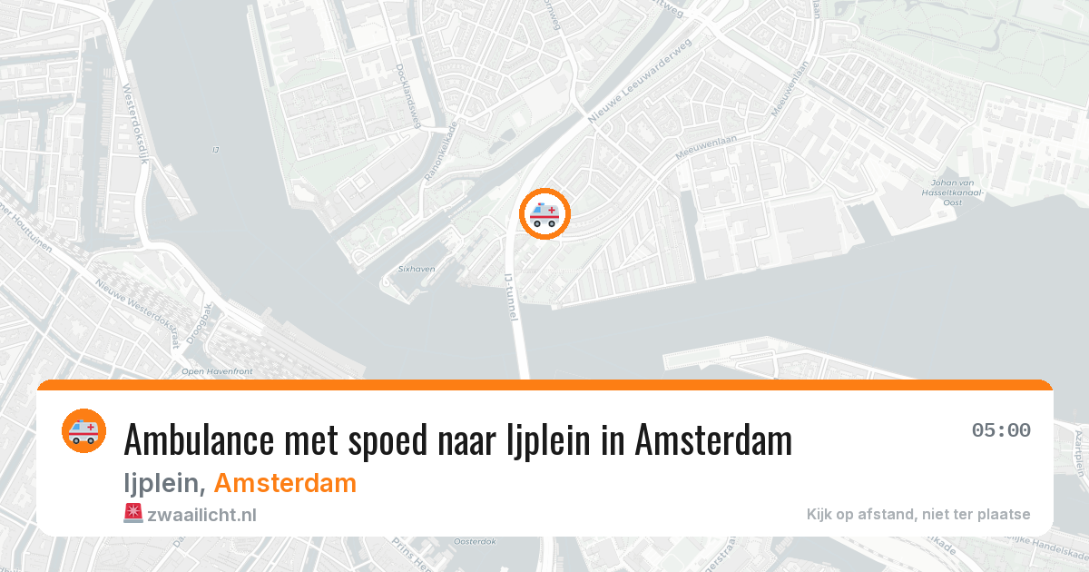Ambulance met spoed naar Ijplein in Amsterdam — 7 jun 2026