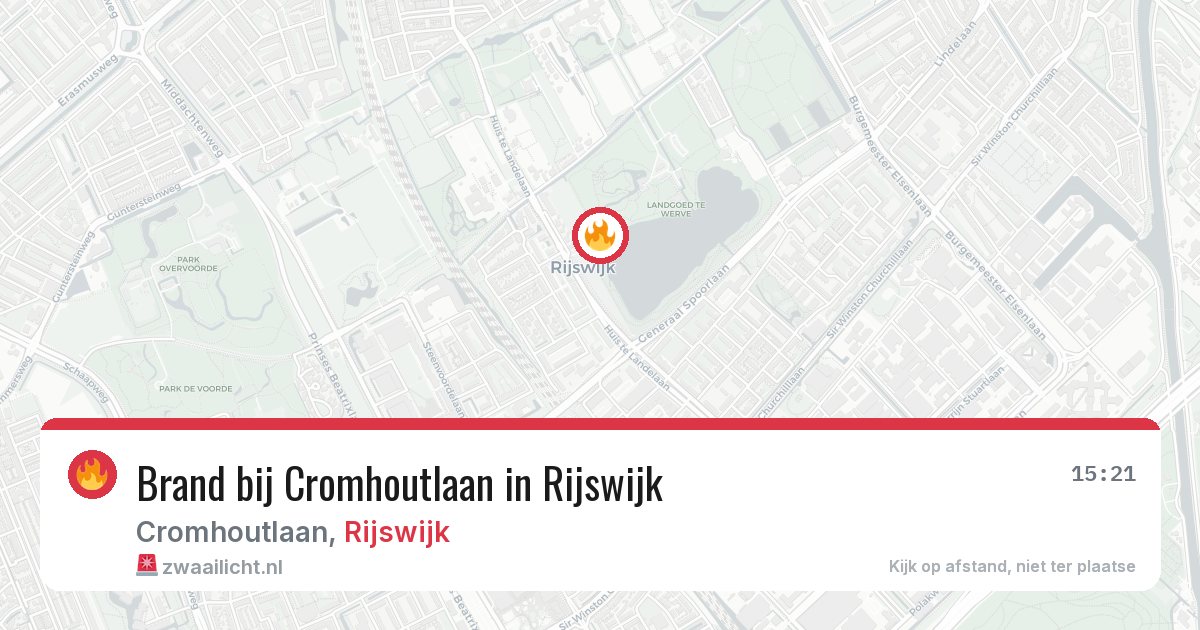 Brand bij Cromhoutlaan in Rijswijk — 14 mei 2026
