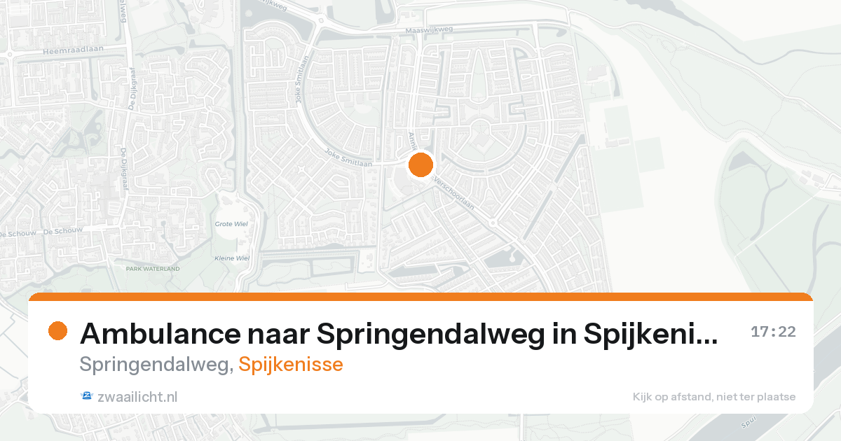 Ambulance naar Springendalweg in Spijkenisse — 18 aug 2026